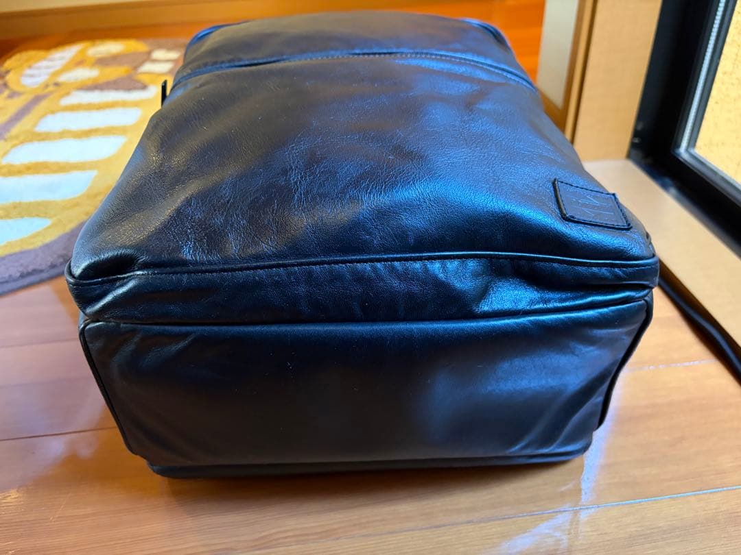 牛革製 PORTER TIME BLACK DAYPACK PC 15inch