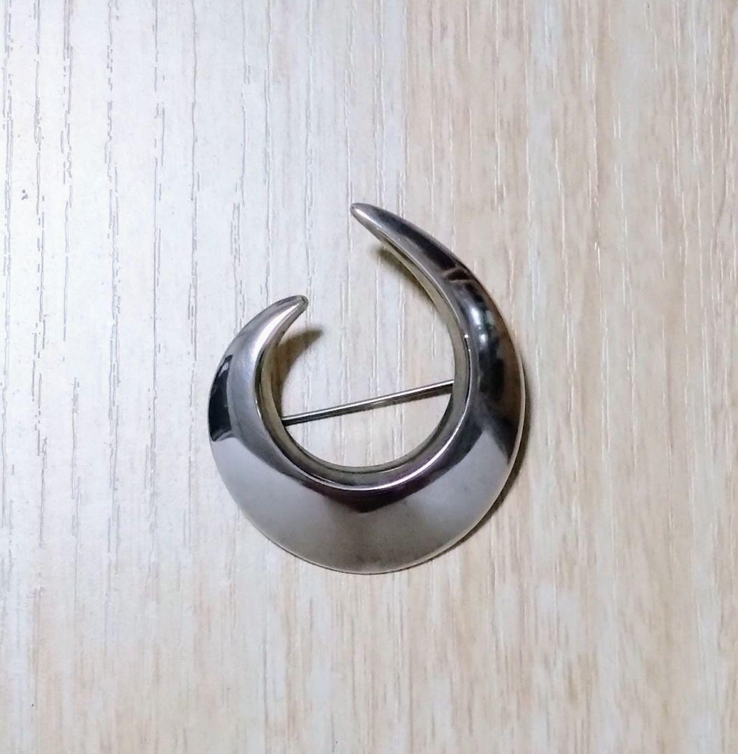 超美品】ジョージジェンセン レディース 三日月 ブローチ シルバー 925