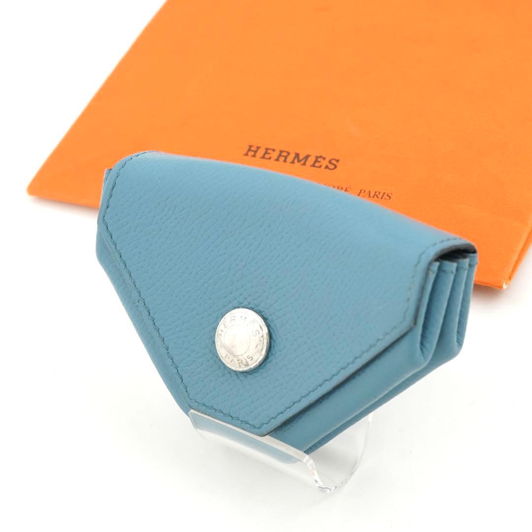 ✨未使用展示品✨　HERMES ケース　小銭入れ　ル・ヴァンキャトル　水色