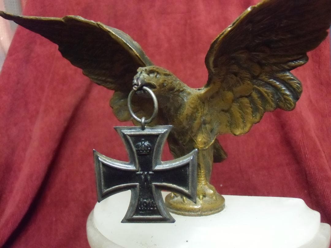 W帝政ドイツ軍/プロイセン王国＊1914鉄十字勲章＊懸垂鷲の置物