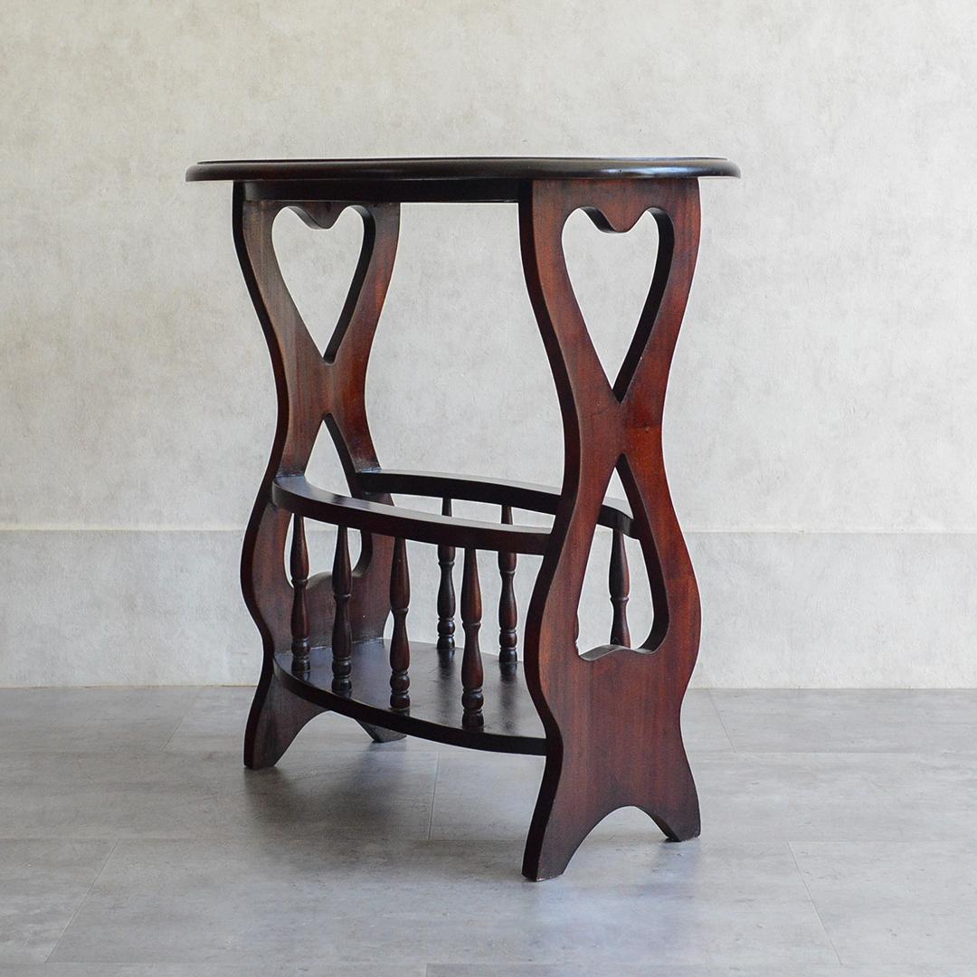 クラシック サイドテーブル オーバル マガジンラック ワインテーブル