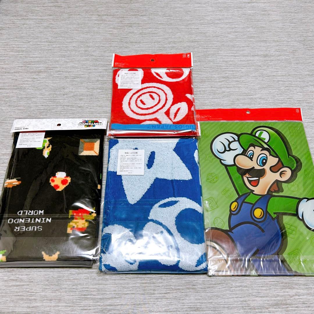 スーパーマリオ　USJ マリオ　フェイスタオル　ハンドタオル　廃盤 新品