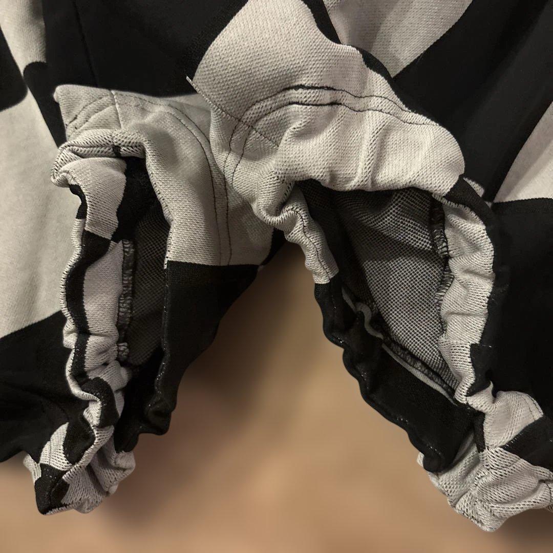 チェック柄バルーンサルエルパンツ