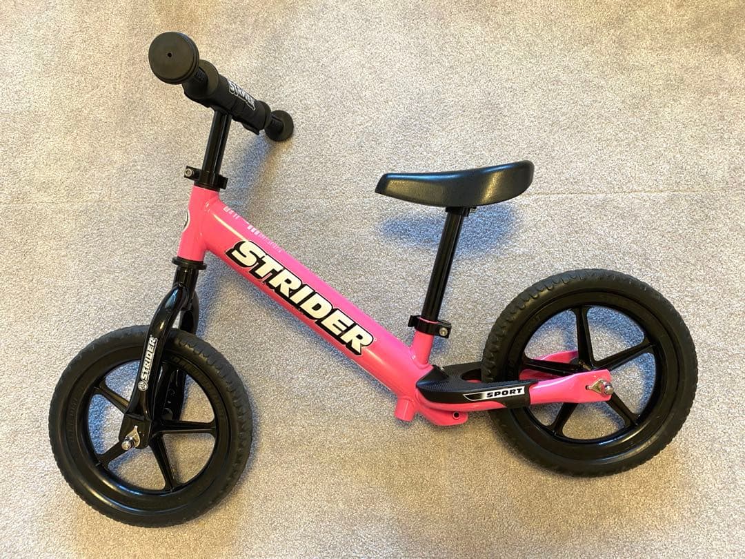[美品、室内保管] STRIDER スポーツモデル ピンク　ストライダー ストライダー STRIDER 12 スポーツ ピンク キッズ バイク 楽天市場
