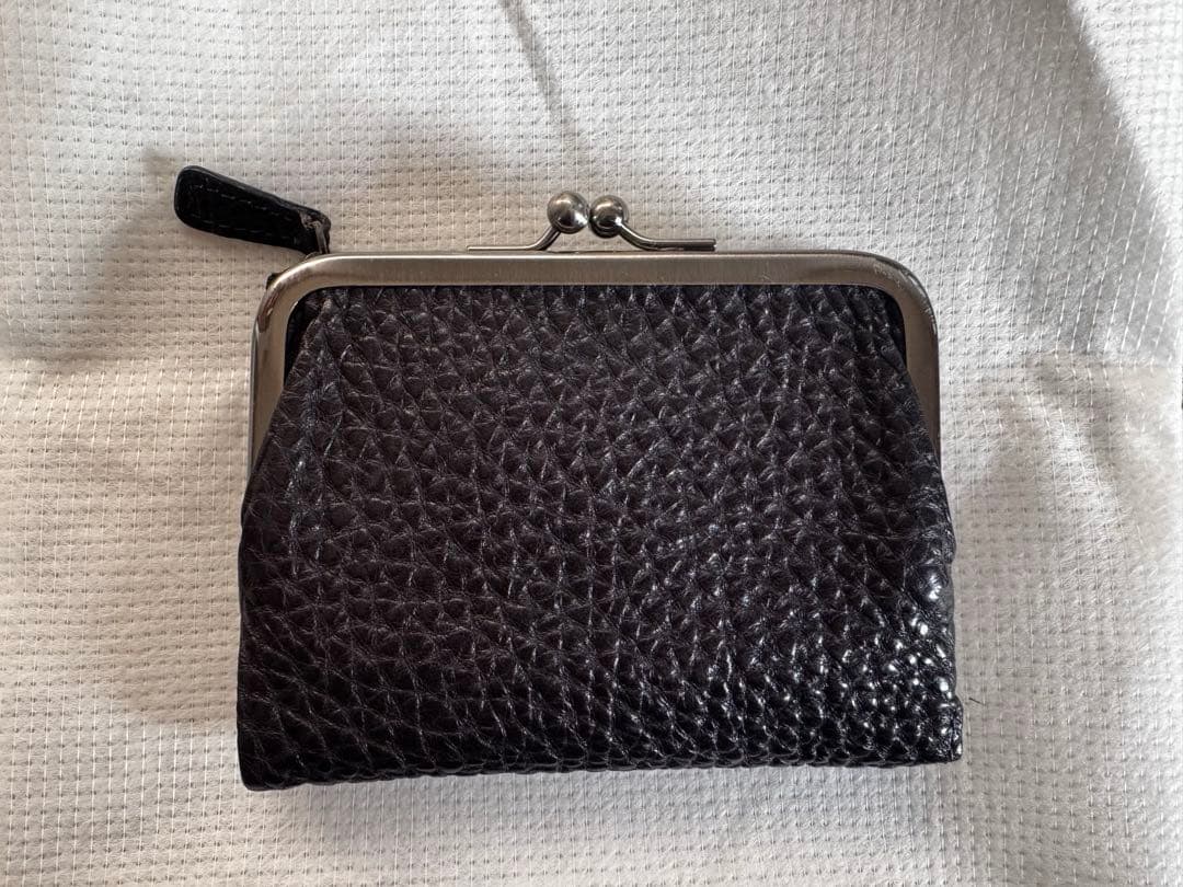 土屋鞄　財布　がま口　ネイビー