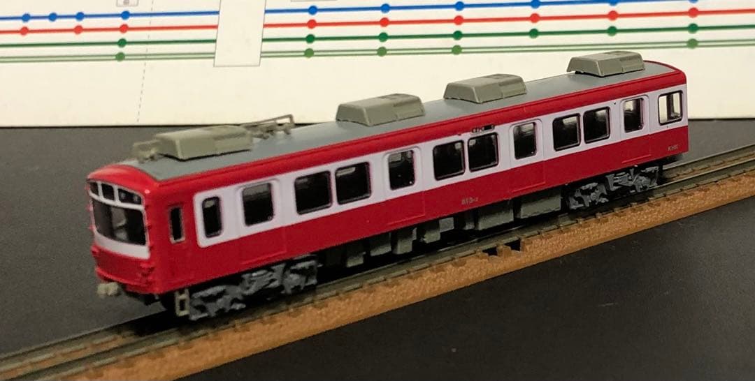 管理番号1617 京急800形旧塗装 NゲージKATO塗装済キット組立品T車3両