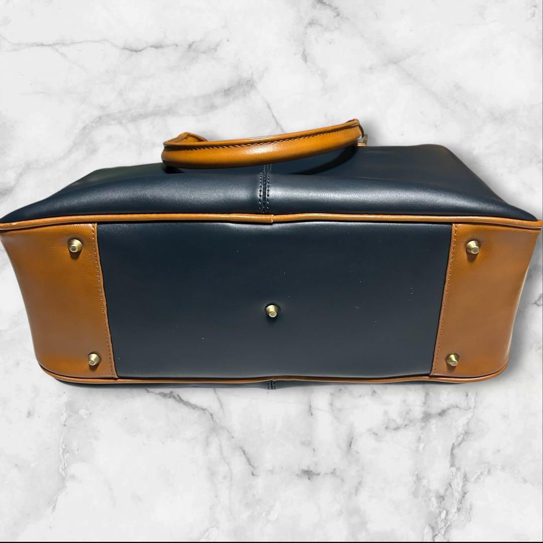 まちゃる 新品未使用】GOLD MEN ビジネスバッグ　トートバッグ　レザ