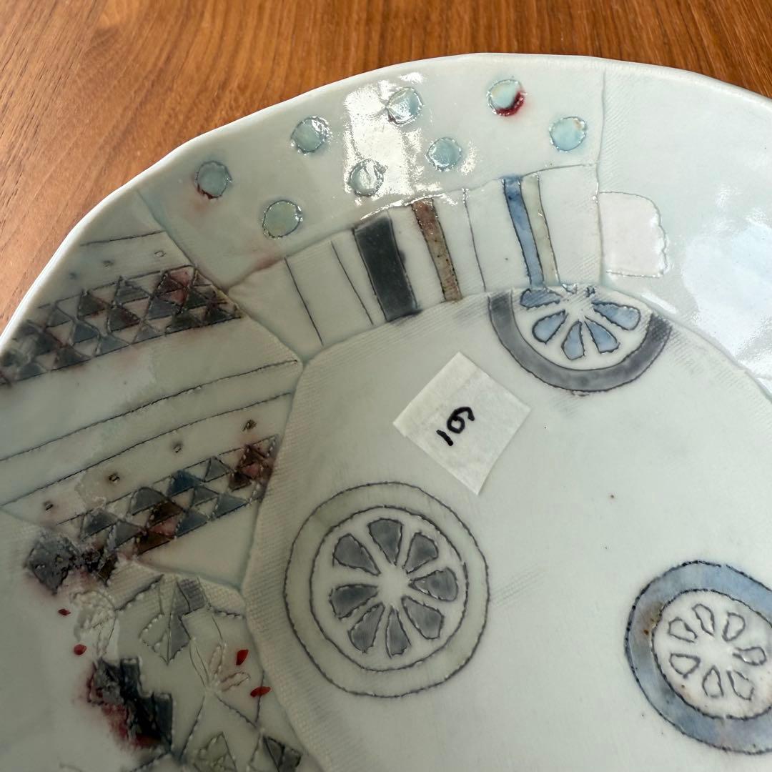 ⑥砥部焼　生石窯　西山千代子　貼り合わせ