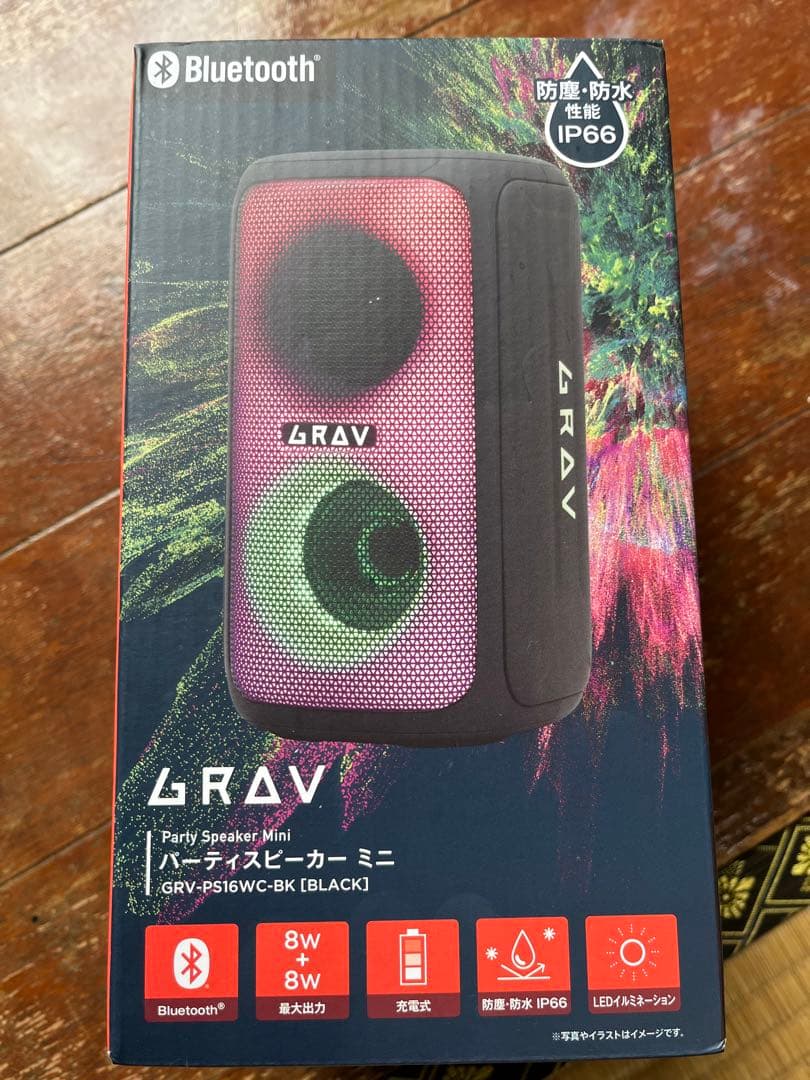 GRAV パーティースピーカー ミニ GRV-PS16W-C-BK ブラック - メルカリ