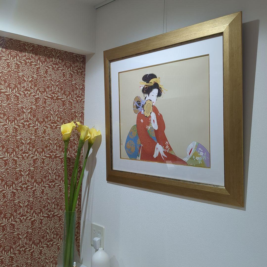 鼓の音上村松園最高品質シルクスクリーン