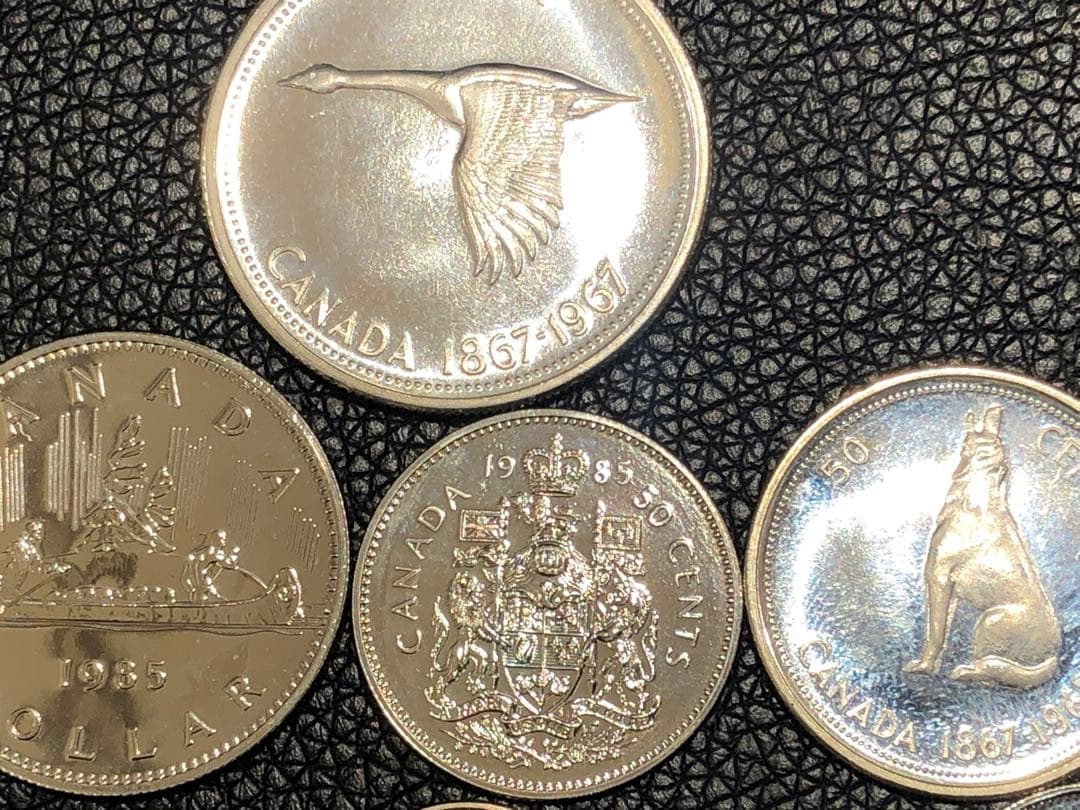 【美品】カナダドル　セント　銀貨　アンティーク