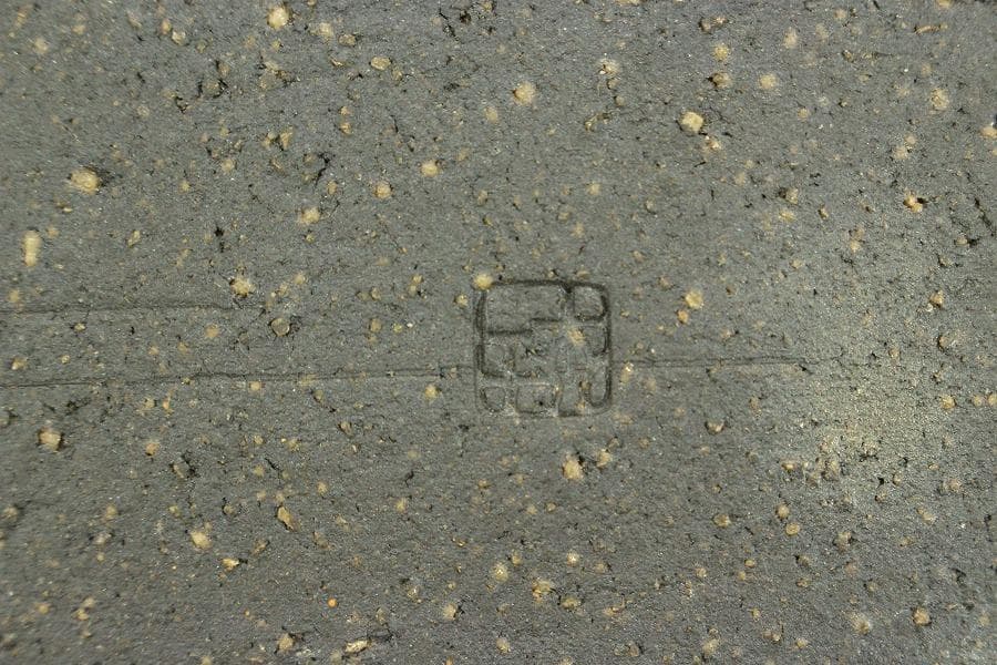 灰釉焼締 角皿 五枚 和食器 荒木義隆 木箱付 美品(メ1381)