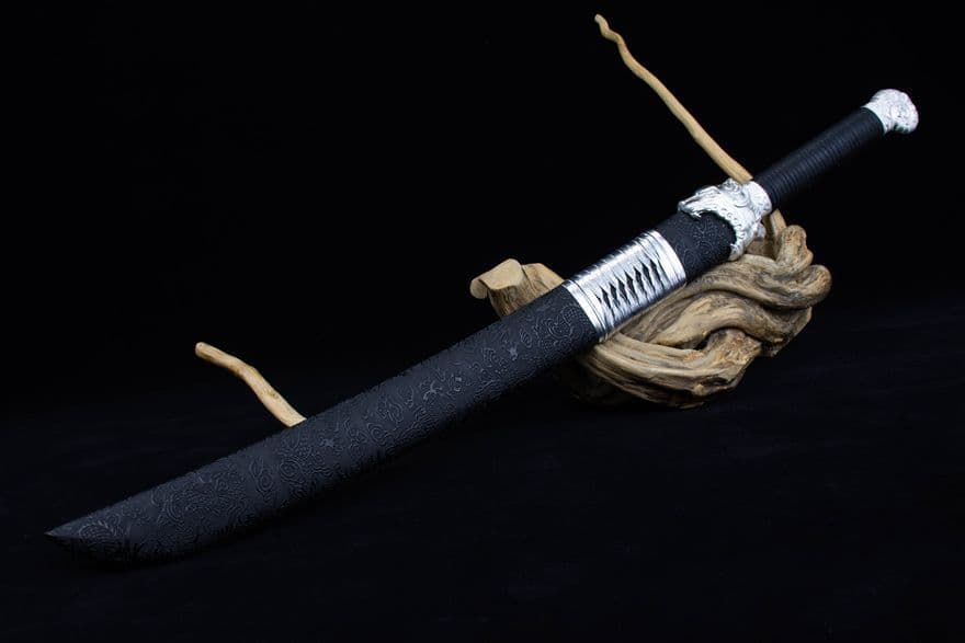 雪紋金単刀 武具　刀装具　日本刀　模造刀