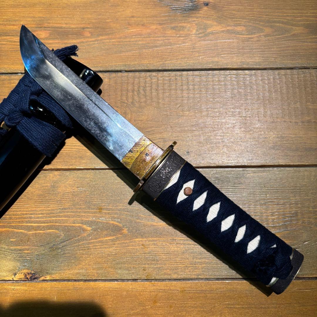 日本刀残欠クラフトナイフNo.73 三条小鍛冶宗近 拵 裏銘あり