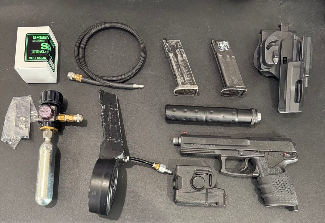 外部ソース 東京マルイ ソーコム mk23 極消音フルカスタム ドラムマガジン