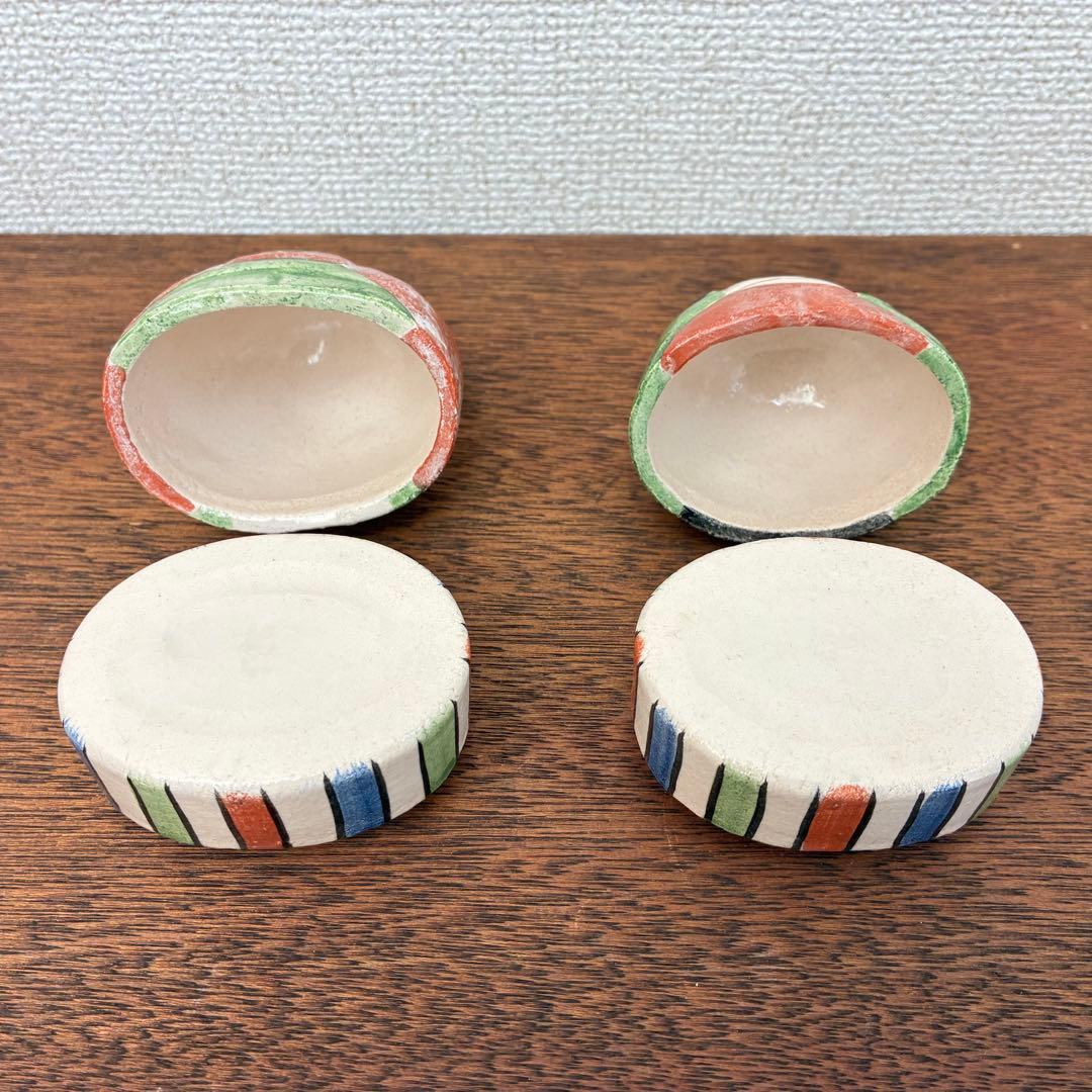 醍醐窯 島荷平 楽焼 雛形香合 蓋もの おひな様 珍味入れ