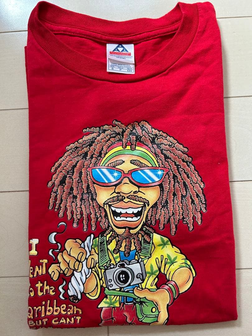 ヴィンテージTシャツ古着 レッド Sサイズ レゲエ