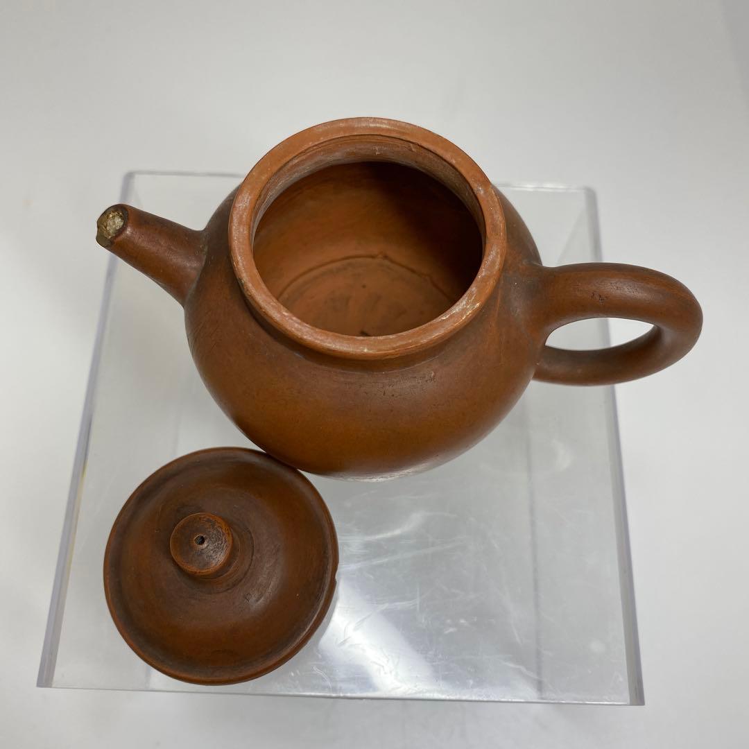 中国清時代 惠孟臣 朱泥急須 幅約10.2㎝ トヒサ 東さ