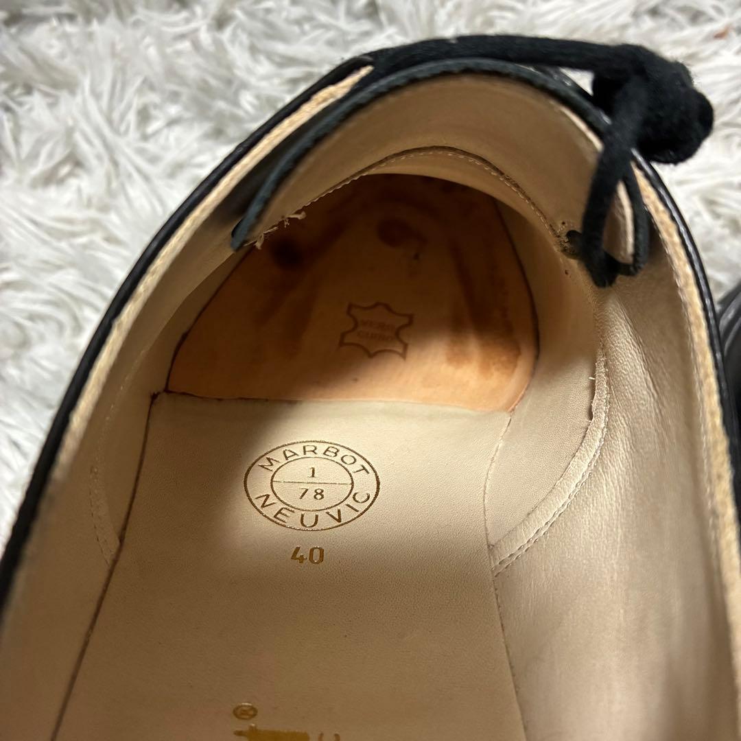 【良品】Marbot ポストマン 本革 40 BLACK〈定価44,000円〉