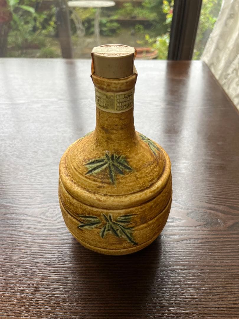 サントリーピュアモルトウイスキー山崎12年 黄瀬戸竹文徳利瓶