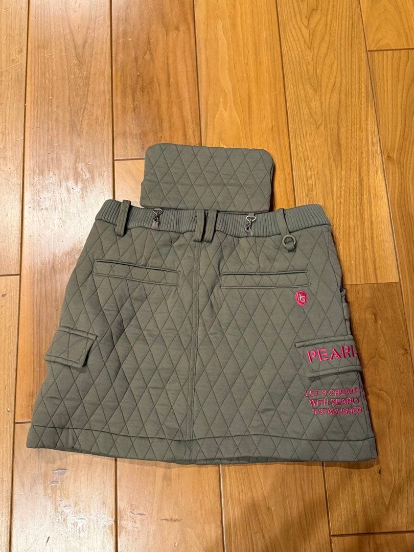PEARLY GATES カーキ キルティングスカート