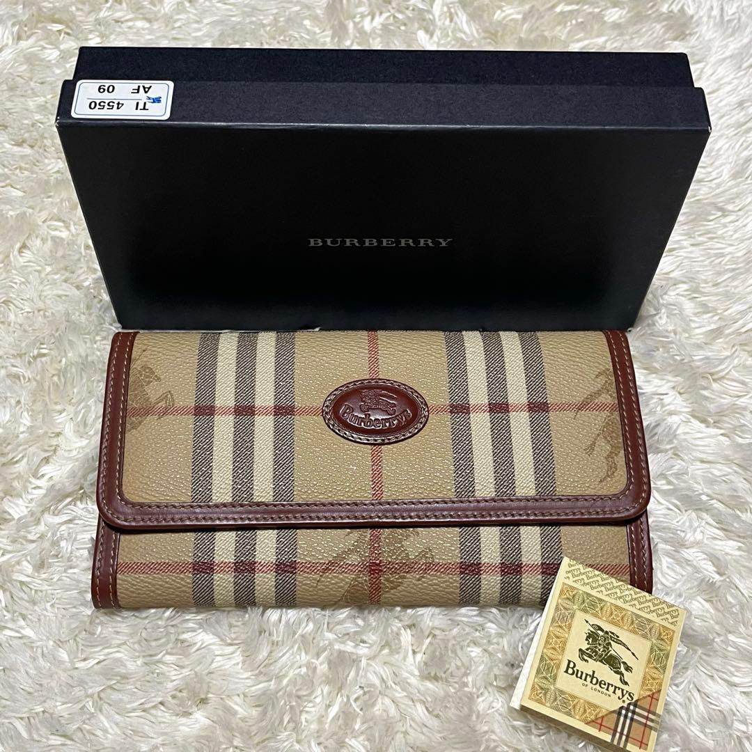 BURBERRY バーバリー 長財布 箱、タグ付き シャドーホース ノバチェック