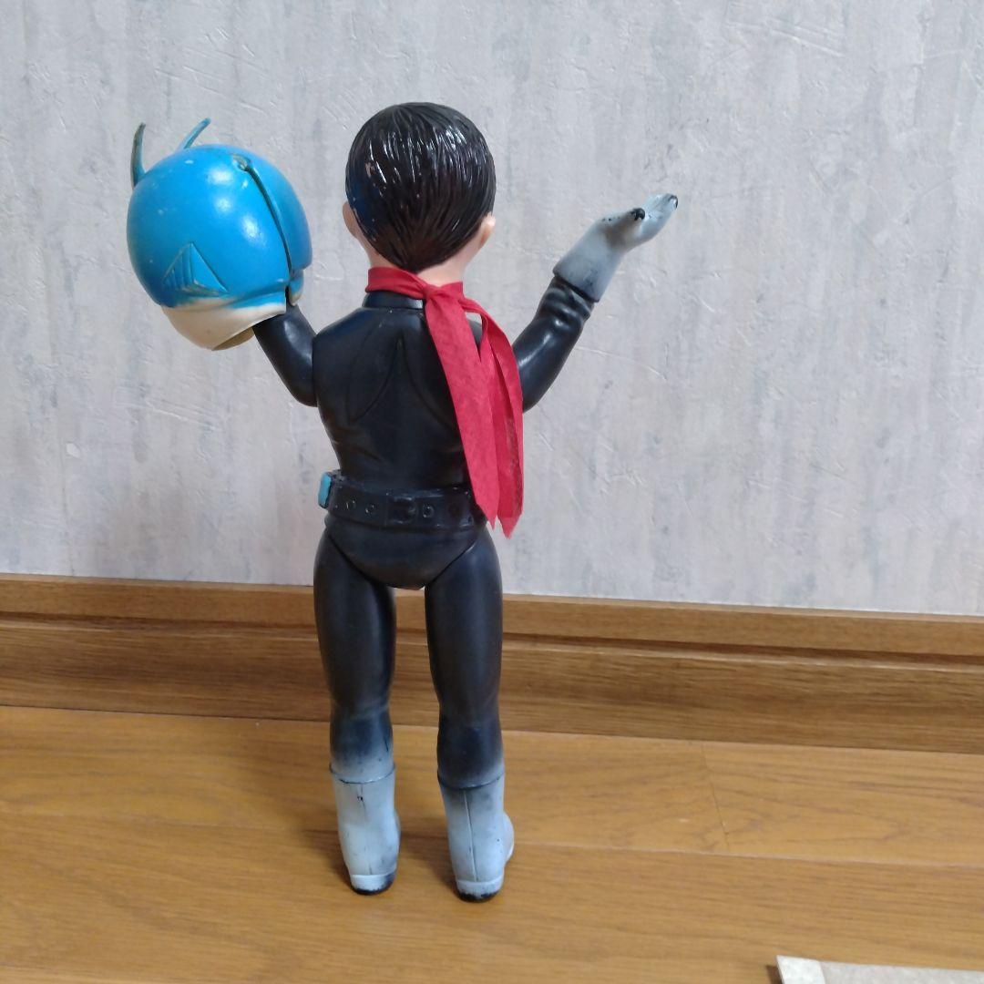 放映当時物　大サイズ　仮面ライダー　昭和レトロ　貴重なブルーマスク　面取れ