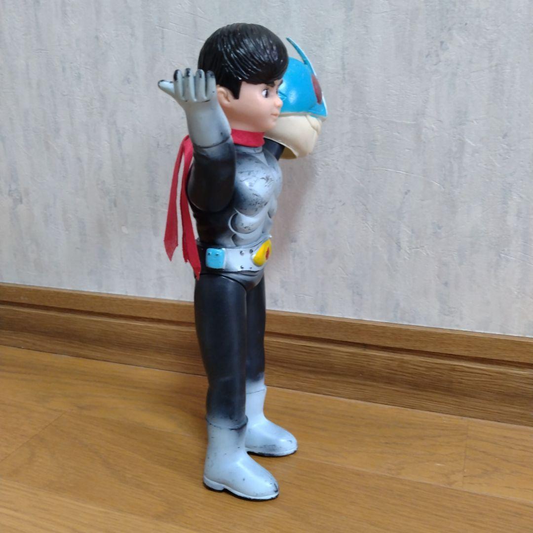 放映当時物　大サイズ　仮面ライダー　昭和レトロ　貴重なブルーマスク　面取れ