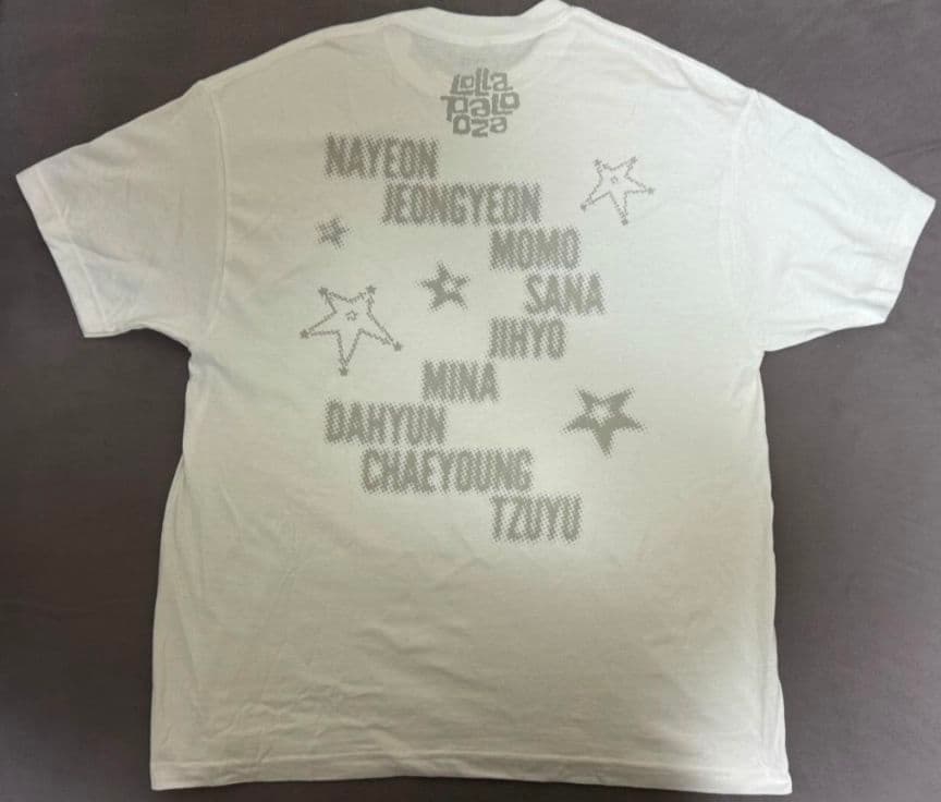 TWICE Lollapalooza 2025 ホワイトTシャツ X L 新品