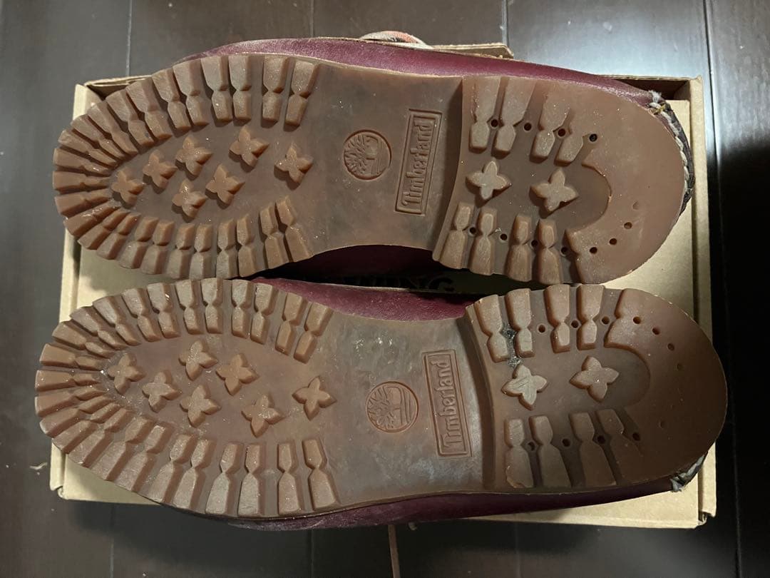 Timberland バーガンディ レザー モカシン