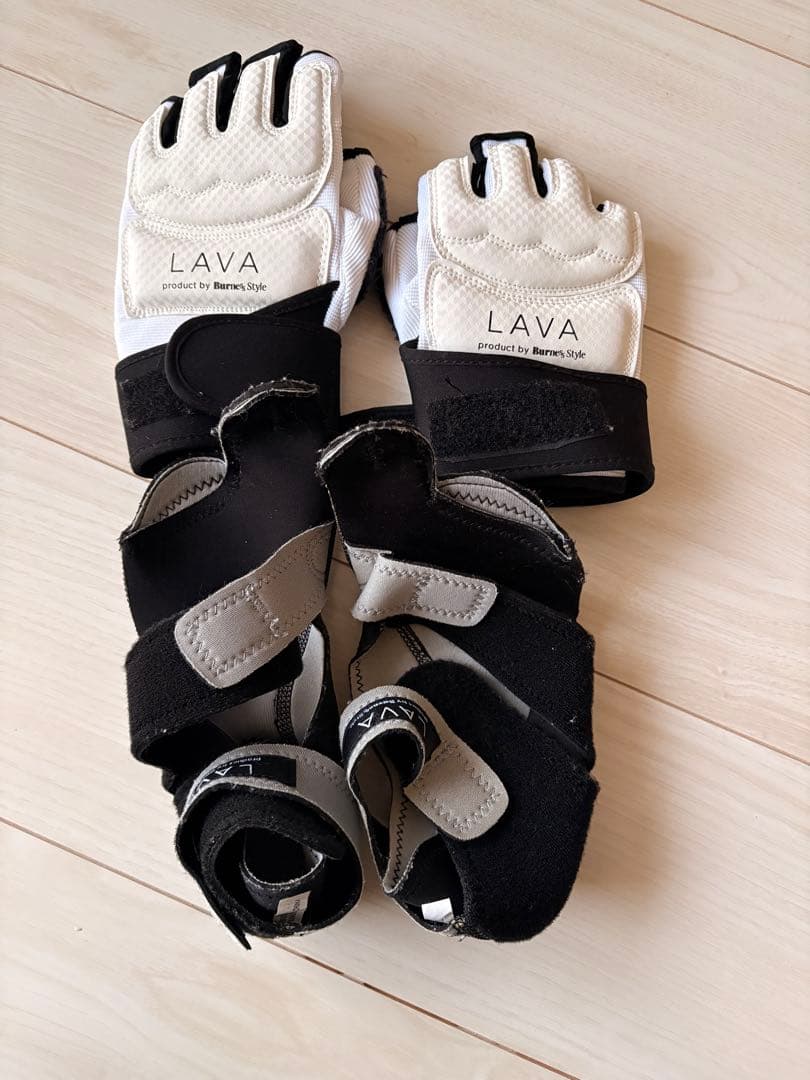 ボクシンググローブ シューズ LAVA バーネススタイル Sサイズ ホワイト