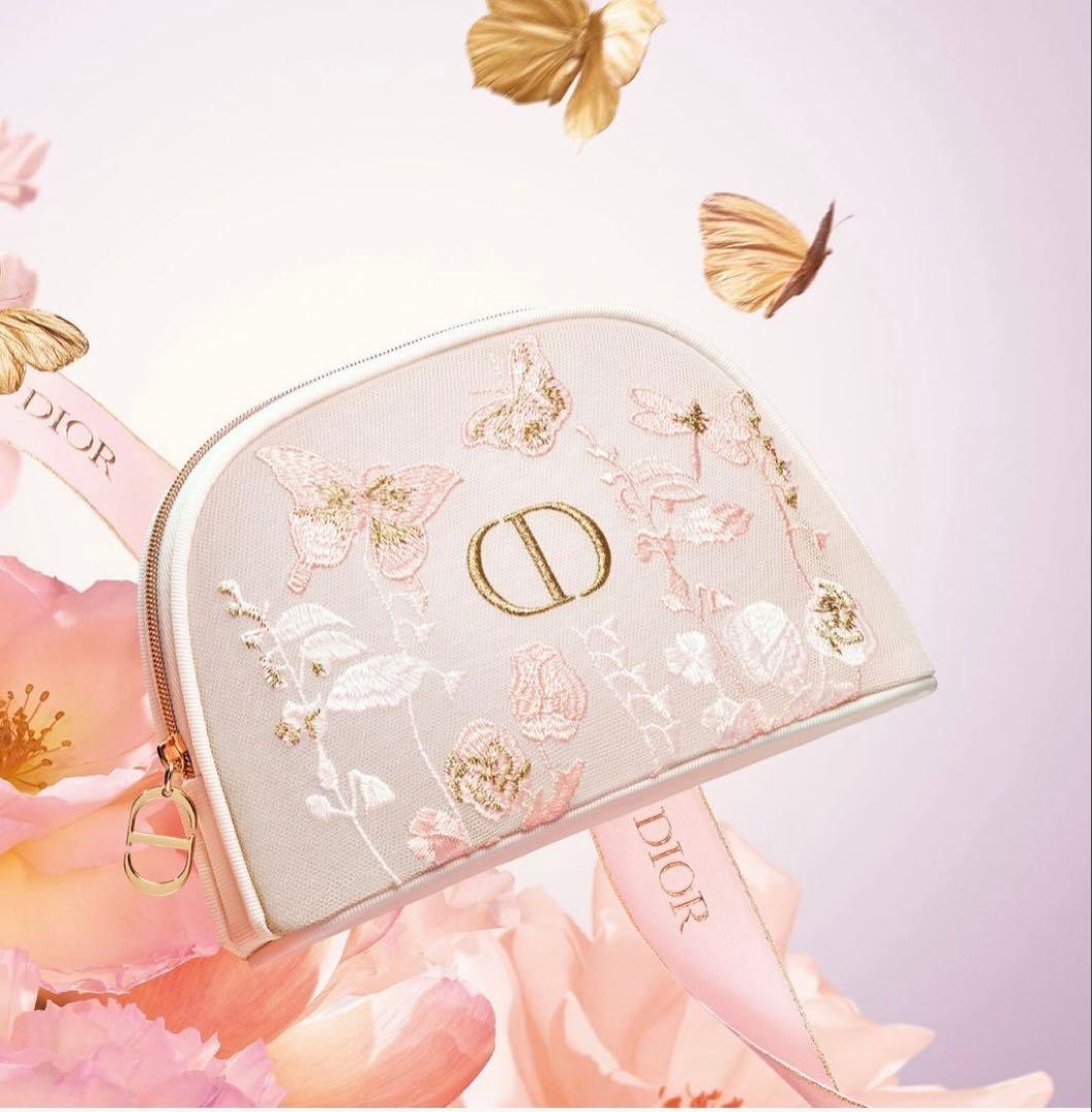 Dior マザーズデイ　オリジナルポーチ　刺繍ポーチ　ノベルティ