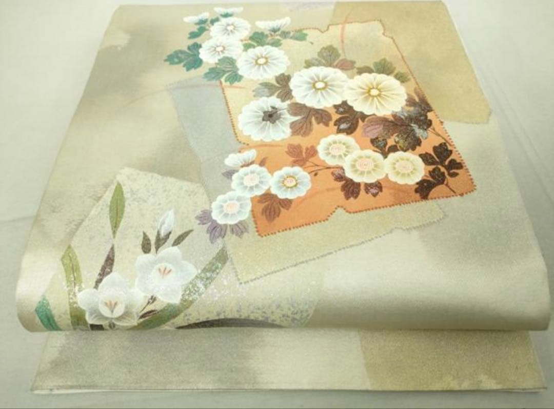 振袖フルセット6点M〜Lサイズ 正絹 鴛鴦花文 売り切り終了