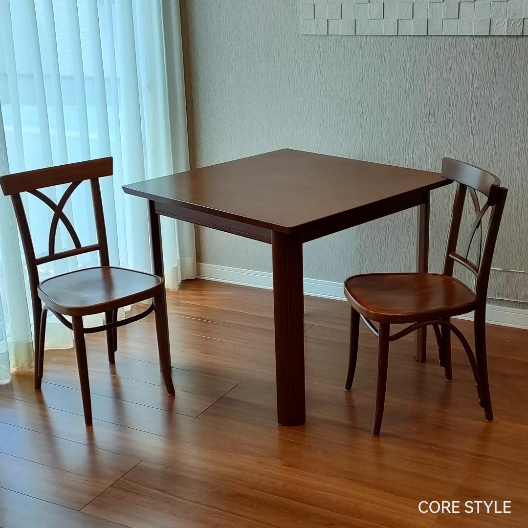 美品　フランスベッド　ダイニングテーブルセット　椅子2脚付き