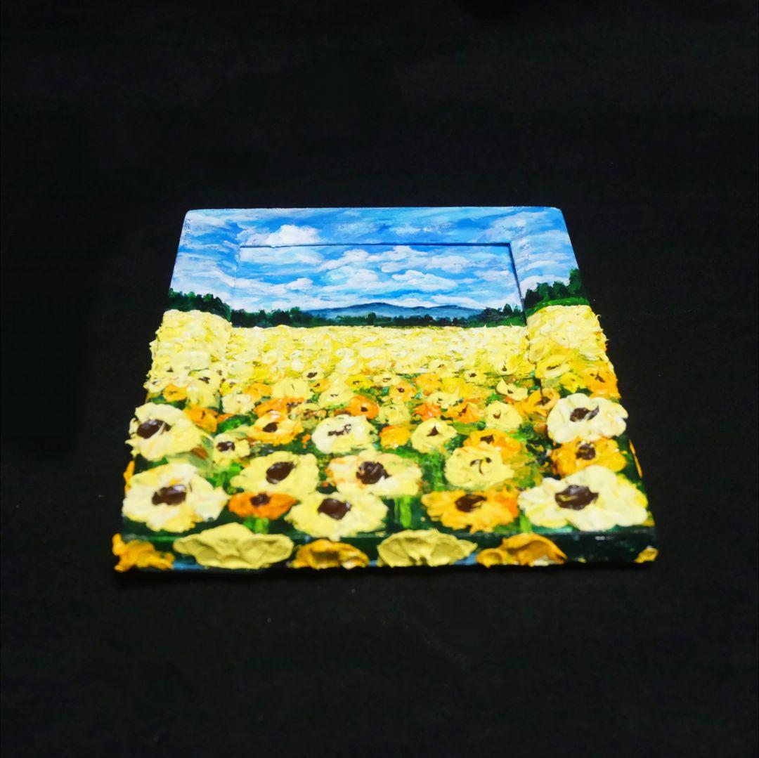 油絵 油彩 油彩画 絵 絵画 【ひまわり広場】ミニ絵画