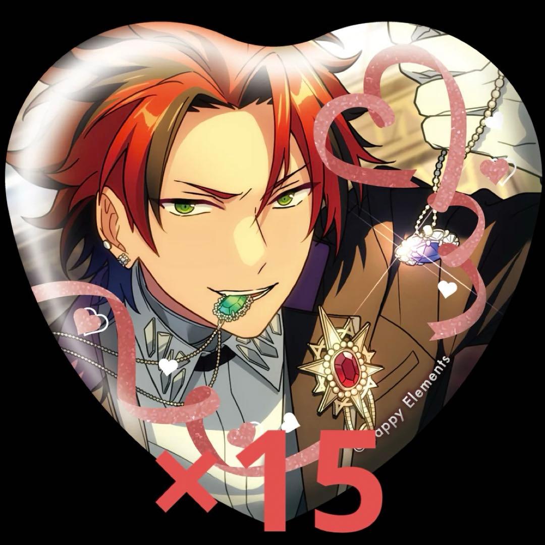 ①あんスタ ハート缶 ホワイトデー 鬼龍紅郎 鬼龍 紅郎 ハート缶バッジ