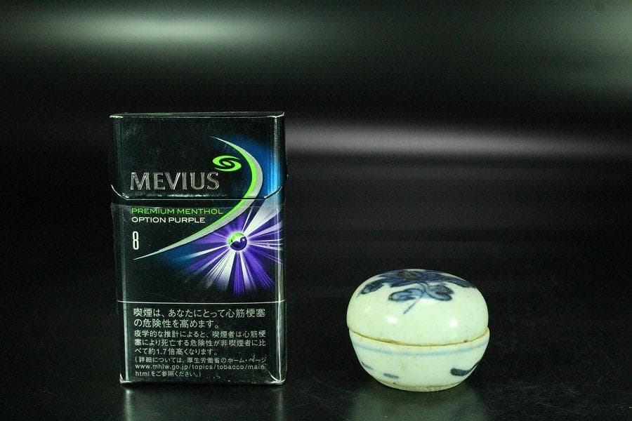 茶道具 古染付 丸香合 明時代 唐物(K-XA862)