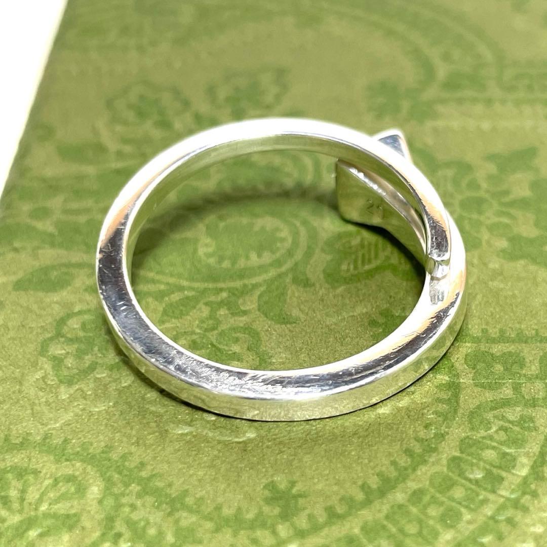 GUCCIグッチ 釘モチーフ　スネークリング　ネイル　20号　ポーチ付属