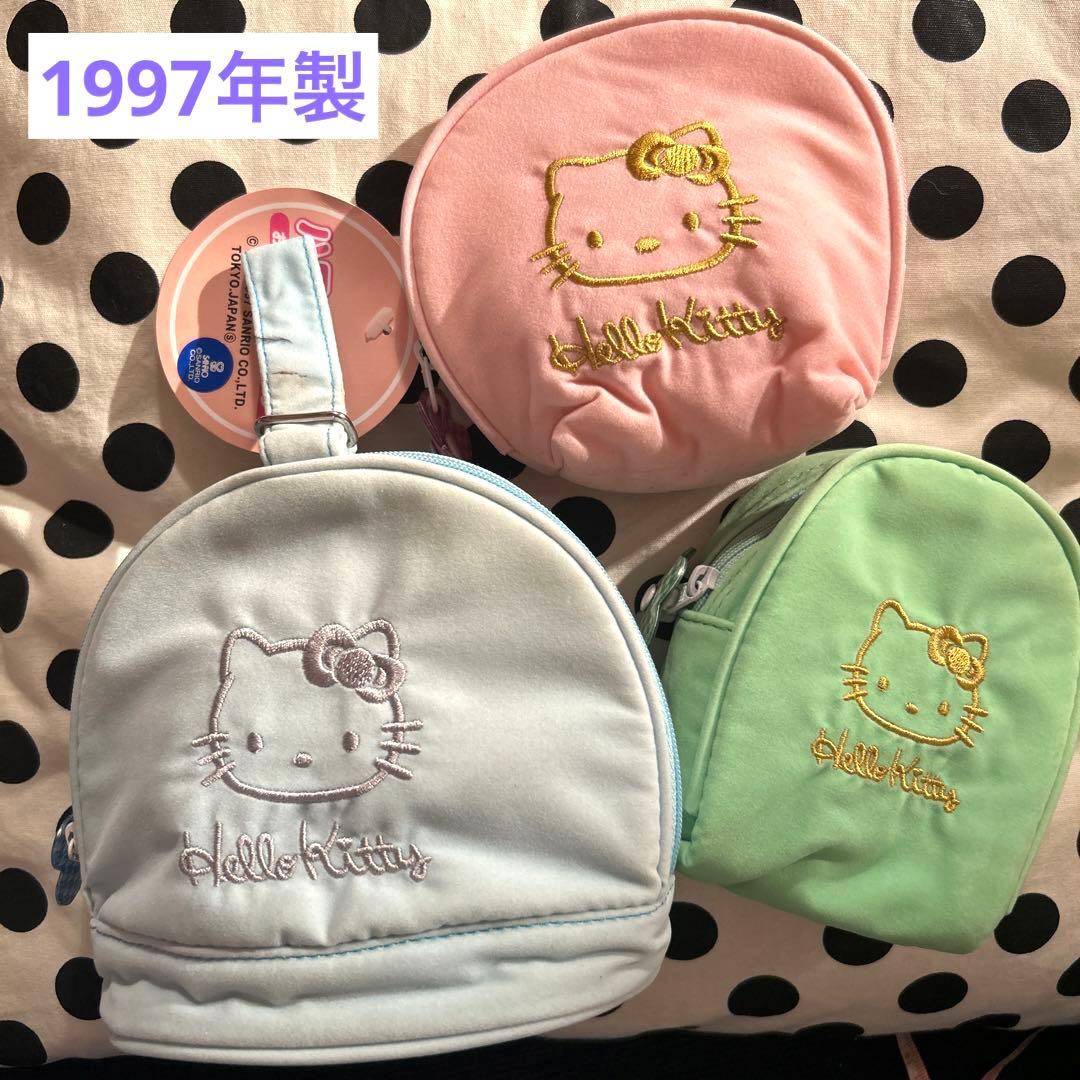 希少 非売品 1997年製 ハローキティ 千鳥キティ 千鳥柄キティ ポーチ