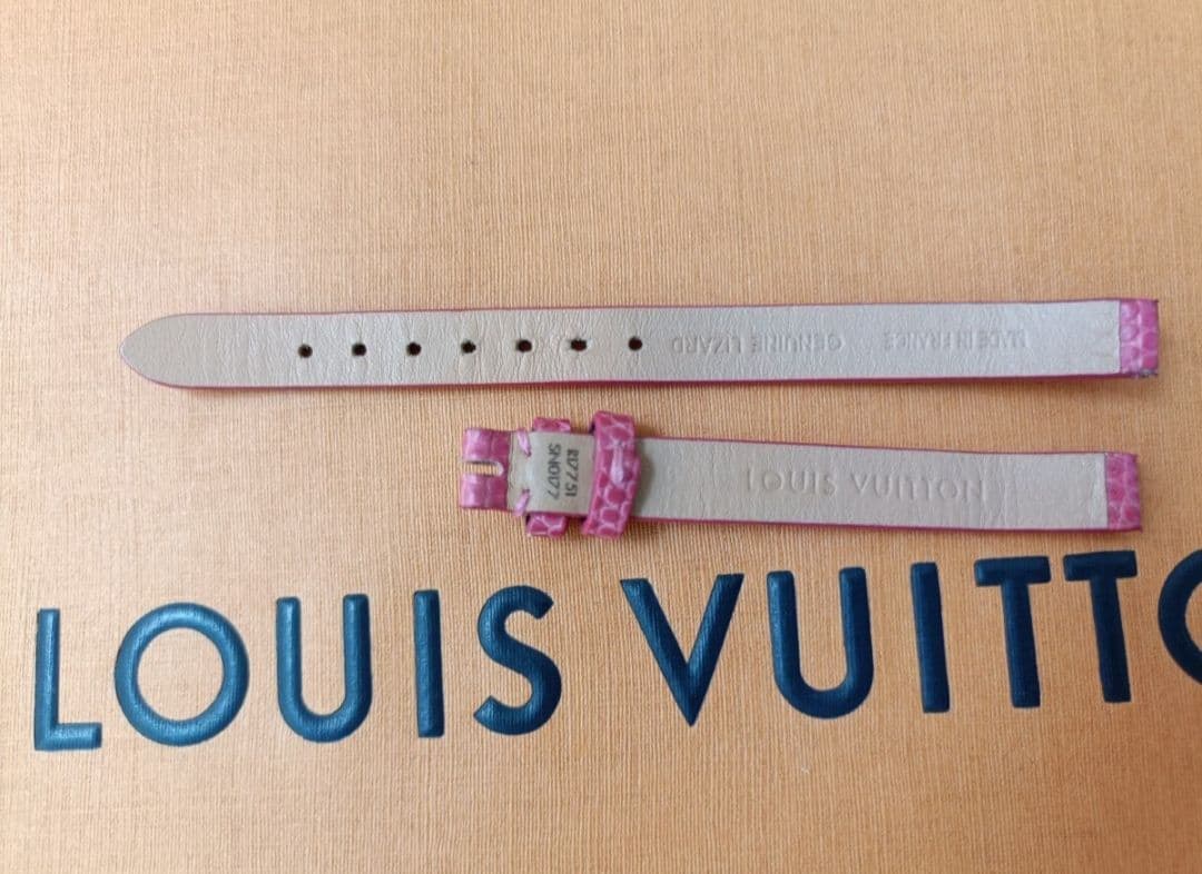 LOUIS VUITTON タンブール ビジュ 純正ストラップ リザード ピンク