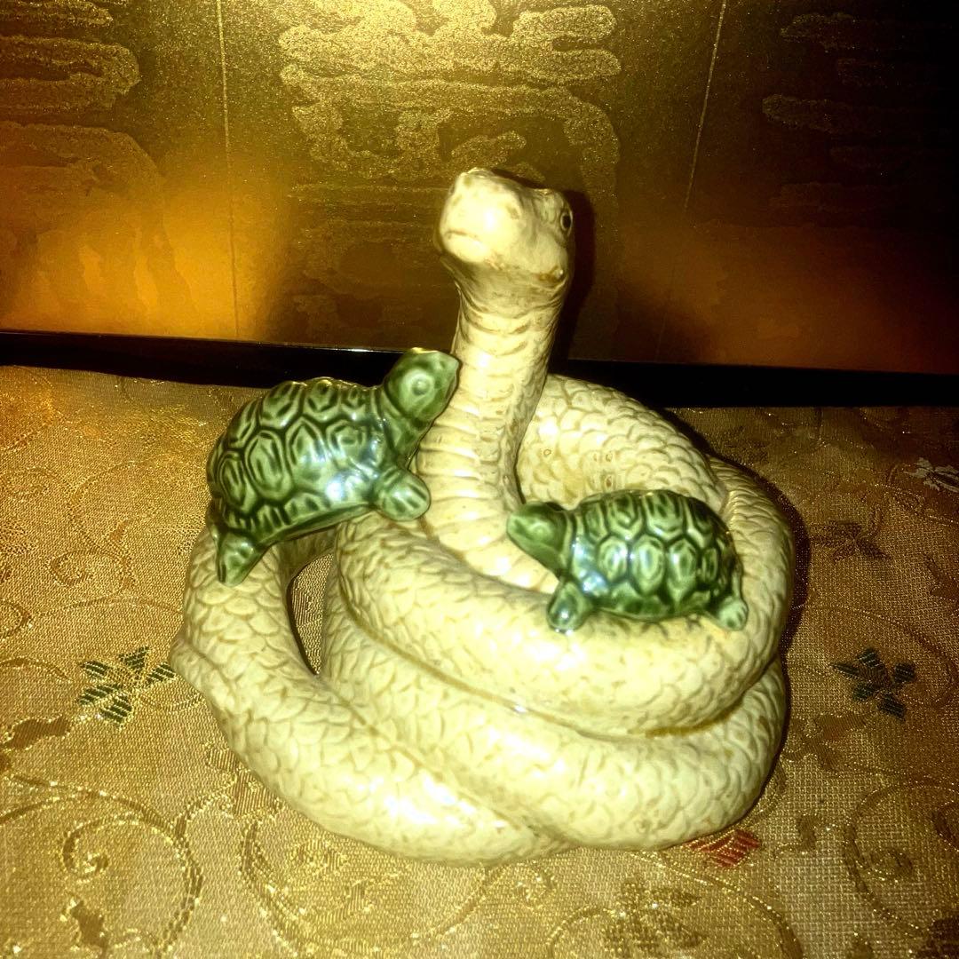 【特級呪物】玄武様の守護神宿る蛇亀のオブジェ　縁起物　風水　四天王　開運　占い 特級呪物】玄武様の守護神宿る蛇亀のオブジェ 縁起物 風水 四天王 開運