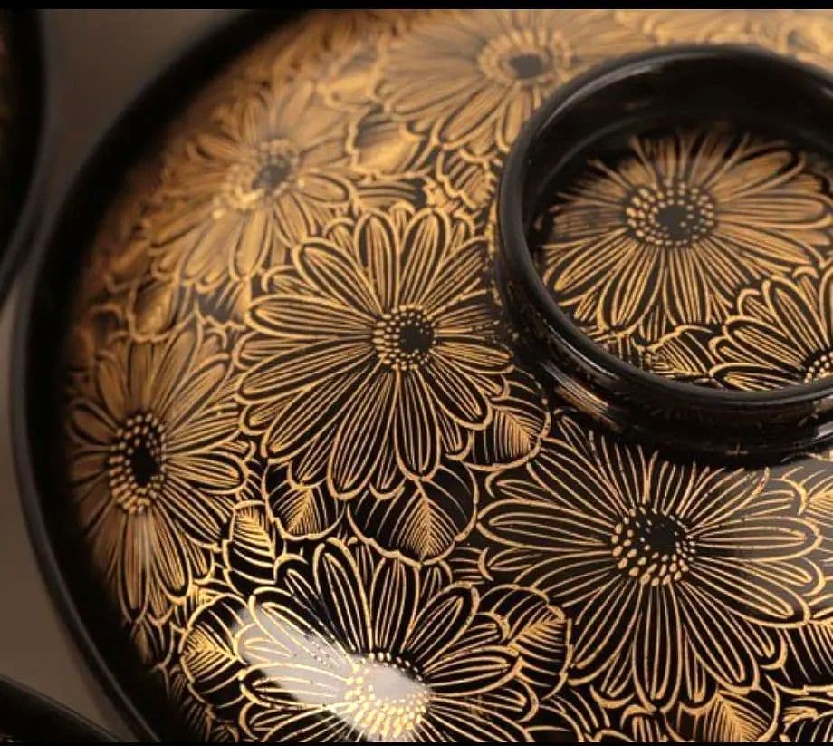 専用 総沈金 菊花詰 吸物椀 5客　懐石椀 茶道具