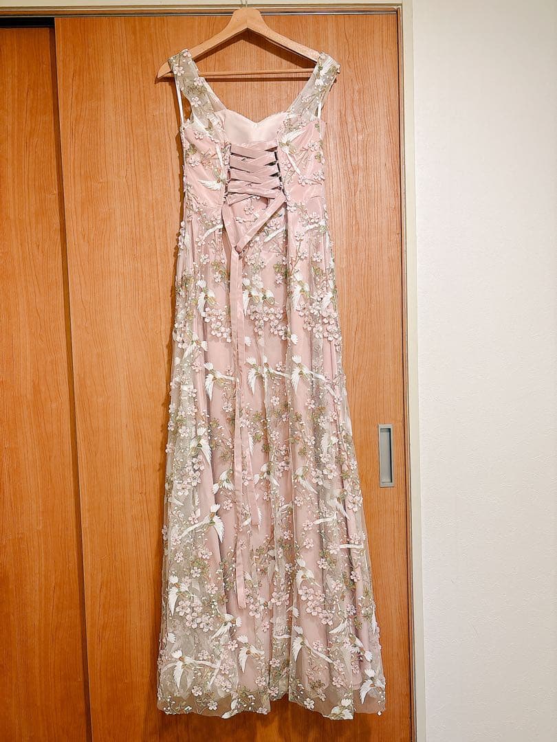 アミ　カラードレス　ピンク和柄　9号