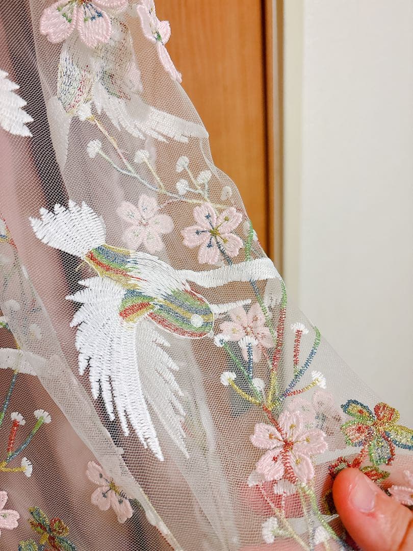 アミ　カラードレス　ピンク和柄　9号