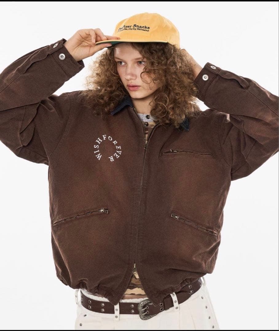 WISH FOR EVER/ドローコードビンテージライクショートダックジャケット