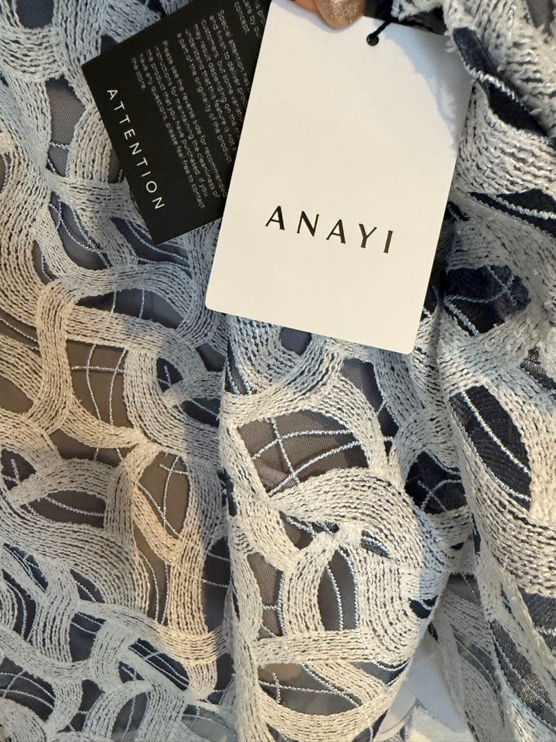 M 新品 ANAYI カスカータチュール切り替えフレア スカート