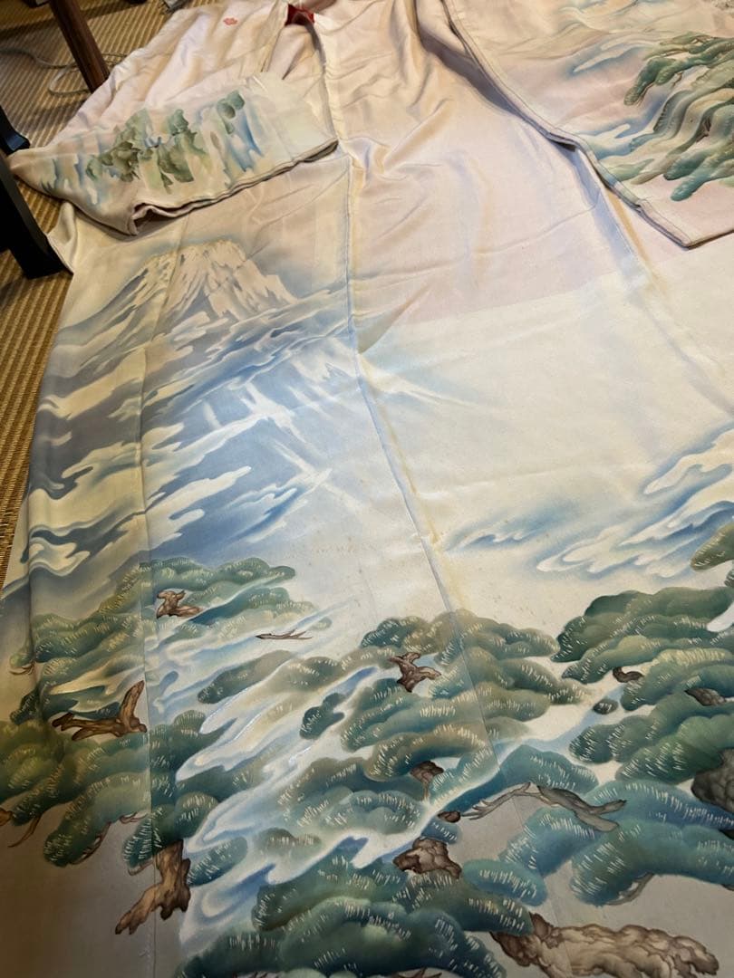 アンティーク富士山振袖 振袖専門店 一蔵の振袖 /白色/朱色/エレガント/牡丹柄/ OE-1567 | My振袖