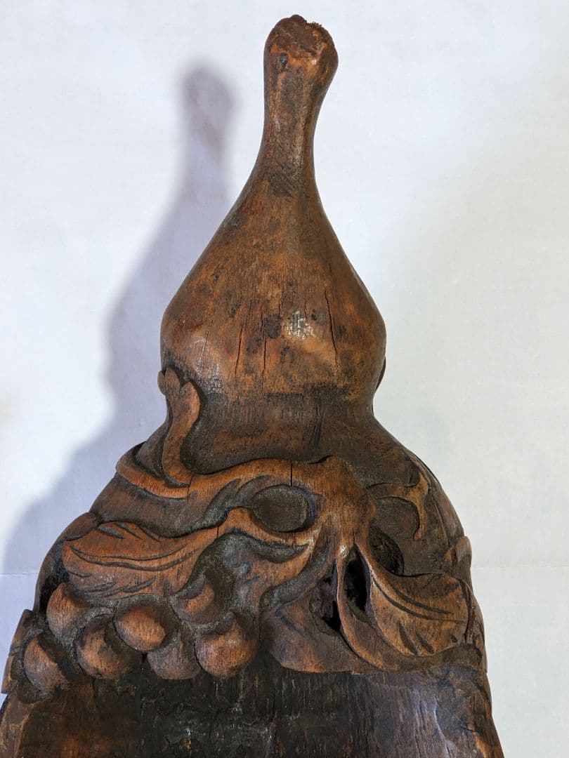 ♢中国古玩 花生 花器 竹根 竹製 清時代 茶葉用道具 古美術品 置物飾り