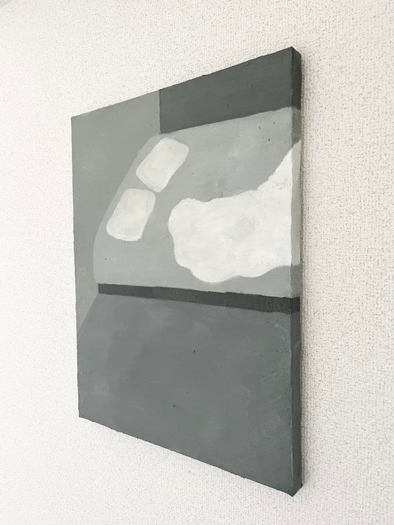 油彩画　何もない寝室