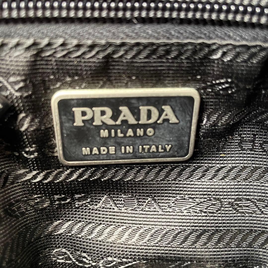 ■美品■ PRADA ハンドバッグ　ミニボストン　黒　レザー　白タグ　y2k